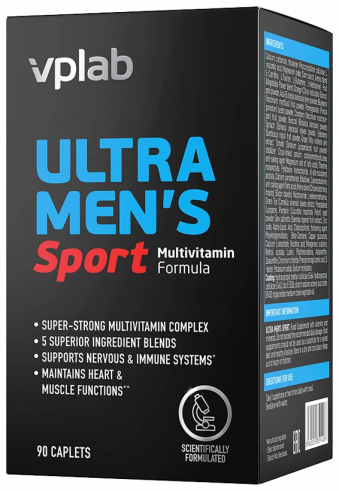 VP Laboratory Ultra Men&rsquo;s Sport Multivitamin Formula, Ультра Менс Спорт Мультивитамин Формула, 90 капсул