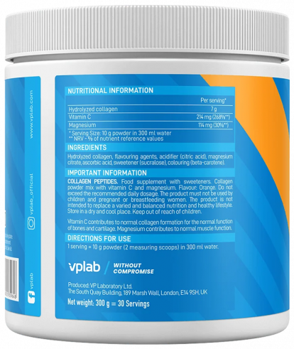 VP Laboratory Collagen Peptides, Коллаген Пептидс, 300 грамм