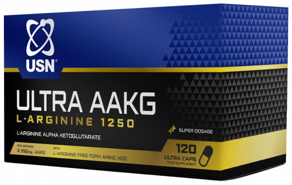 USN Ultra AAKG L-Arginine 1250, Ультра ААКГ Л-Аргинин 1250, 120 капсул