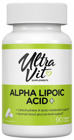ULTRAVIT Alpha Lipoic Acid +, Альфа Липоик Эсид +, 90 капсул