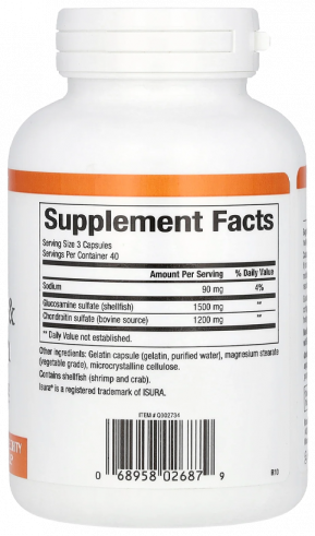 Natural Factors Glucosamine &amp; Chondroitin, Глюкозамин и Хондроитин, 120 капсул