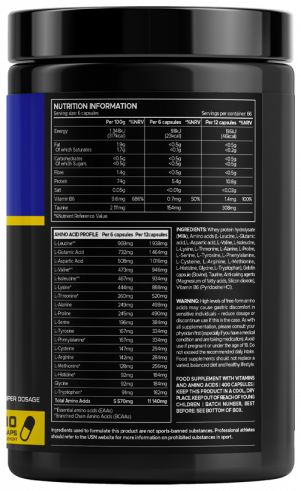 USN Amino Grow Ultra Aminos 5500, Амино Гроу Ультра Аминос 5500, 400 капсул