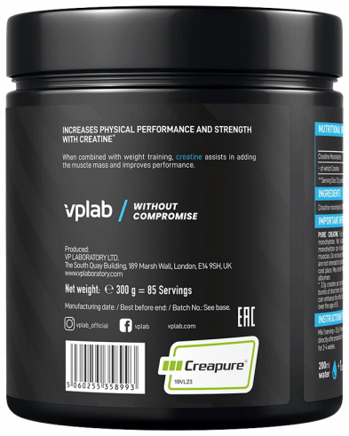 VP Laboratory Pure Creatine, Пуре Креатин, 300 грамм