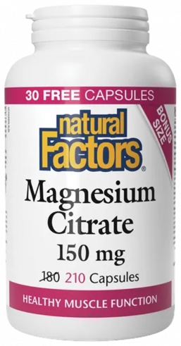 Natural Factors Magnesium Citrate 150 mg, 210 капсул
