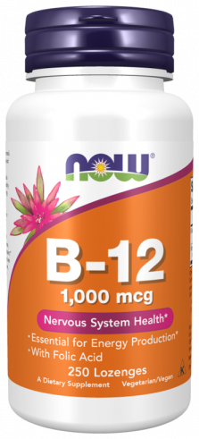NOW B-12 1000 mcg, 250 таблеток