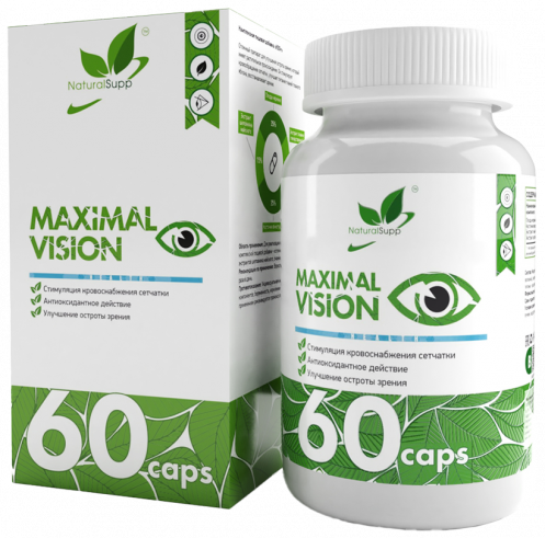 Natural Supp Maximal Vision, 60 капсул