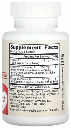 Jarrow Formulas Famil E, 60 капсул