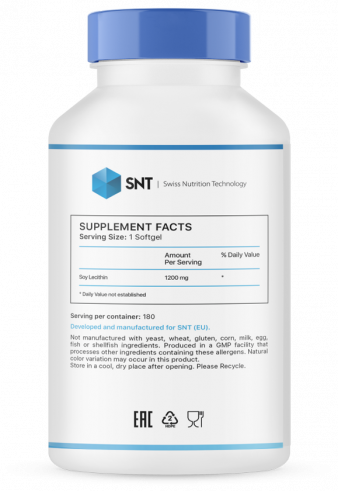 SNT Soy Lecithin, 180 капсул