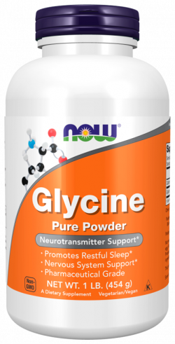 NOW Glycine Pure Powder, 454 грамма