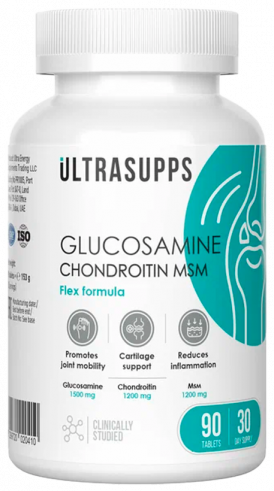 Ultrasupps Glucosamine Chondroitin MSM Flex Formula, 90 таблеток