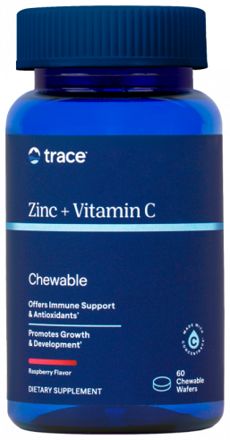Trace Minerals Zinc + Vitamin C Chewable, 60 таблеток