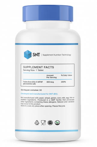 SNT Methyl Folate, Метил фолат, 60 таблеток