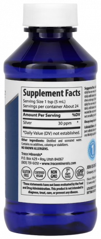 Trace Minerals Colloidal Silver 30 ppm, 237 мл