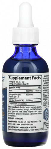 Trace Minerals Ionic Biotin + Collagen, 59 мл