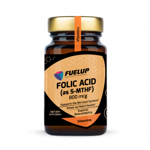 FuelUp Folic Acid (as 5-MTHF) 800 mcg, 60 таблеток
