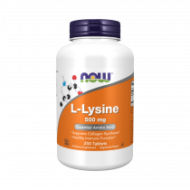 NOW L-Lysine 500 mg, L-Лизин 500 мг, 250 таблеток