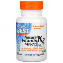 Doctor's Best Vitamin K2 MK-7, Витамин K2 MK-7, 60 вег.капс